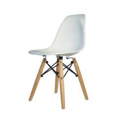 Silla Infantil Holly Base Madera Blanca